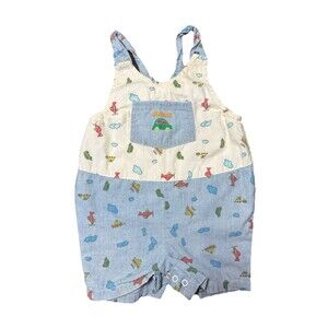 VTG 1989 GUESS Marciano Baby Romper 18M USA Made Car Truck Boat Plane RARE